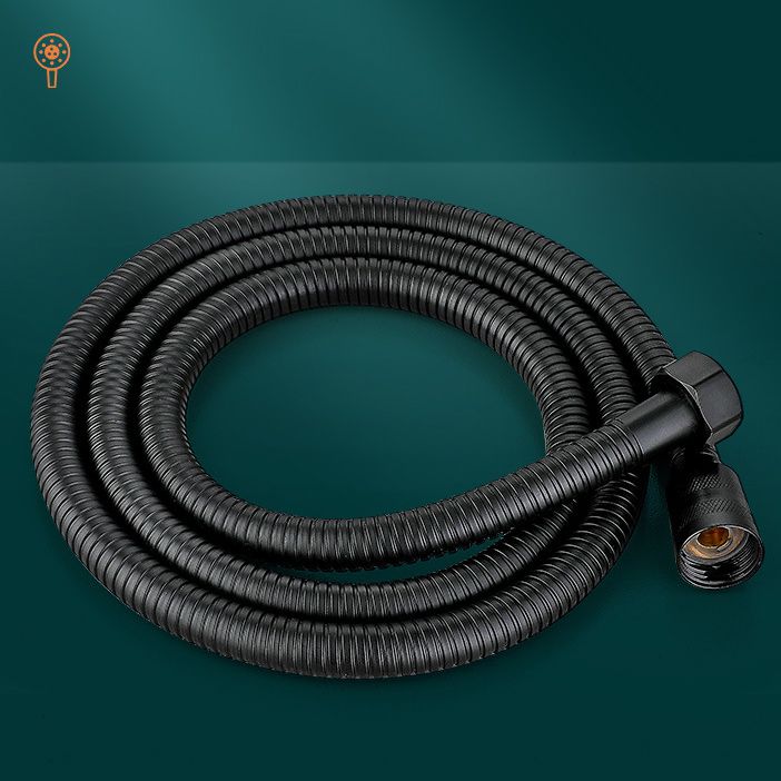 Avtoit | Classic Shower Head Adjustable Spray Pattern Round Shower Head in Black