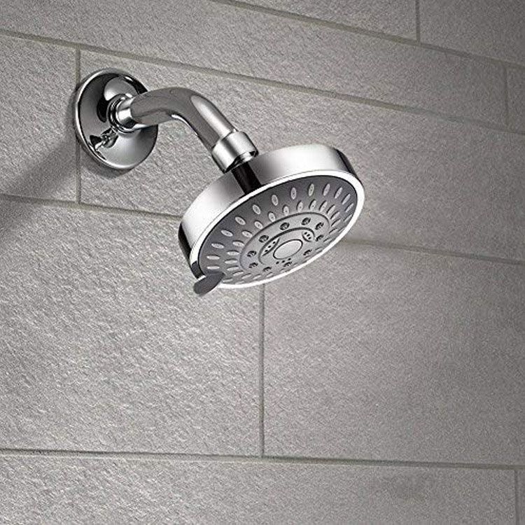 Avtoit | Modern Standard 5 Settings Shower Head Round Metal Adjustable Spray Pattern Shower Head