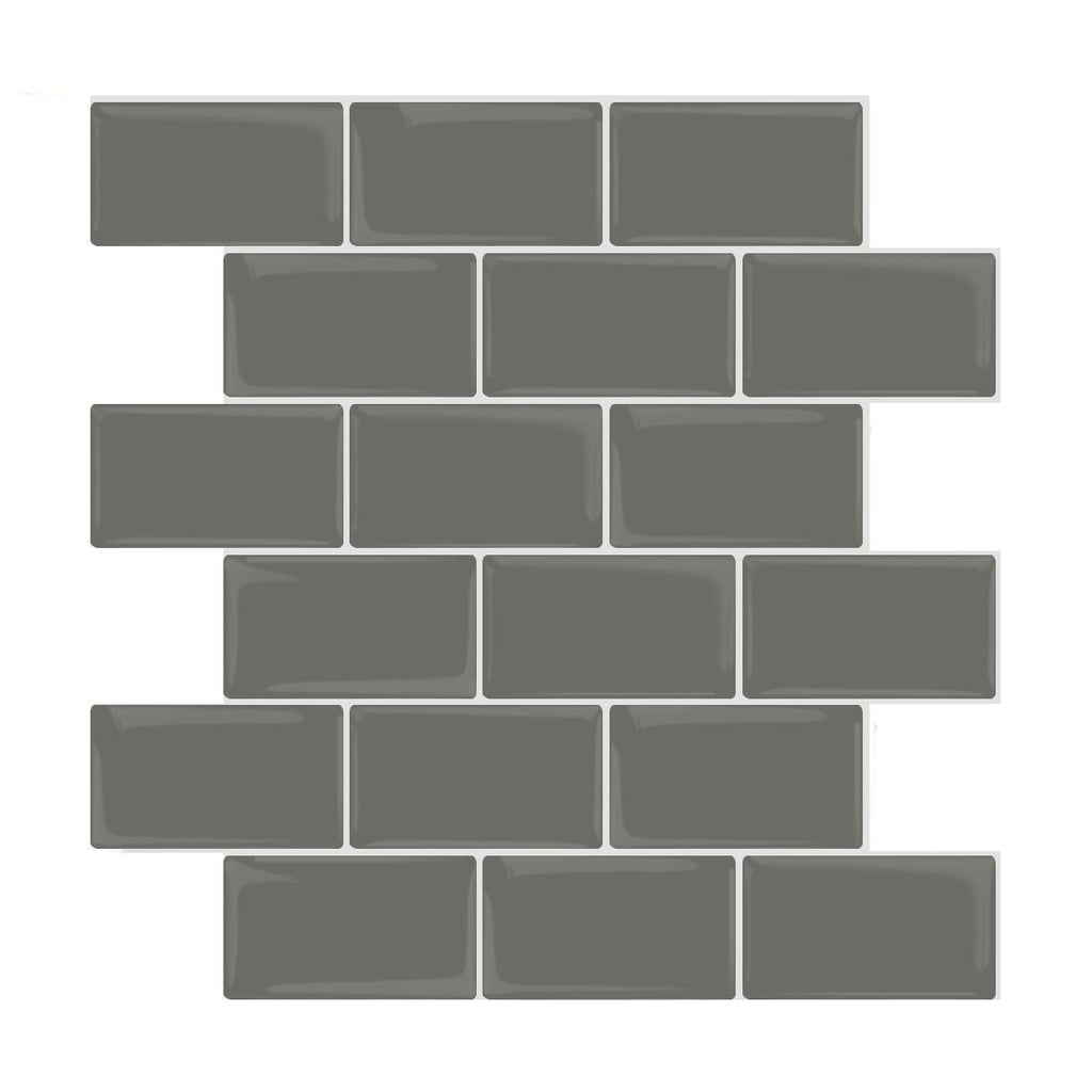 Avtoit | Peel and Stick Tiles Rectangular Stain Resistant PVC Subway Peel and Stick Tiles for the Kitchen