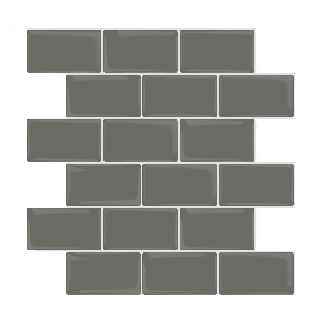 Avtoit | Peel and Stick Tiles Rectangular Stain Resistant PVC Subway Peel and Stick Tiles for the Kitchen