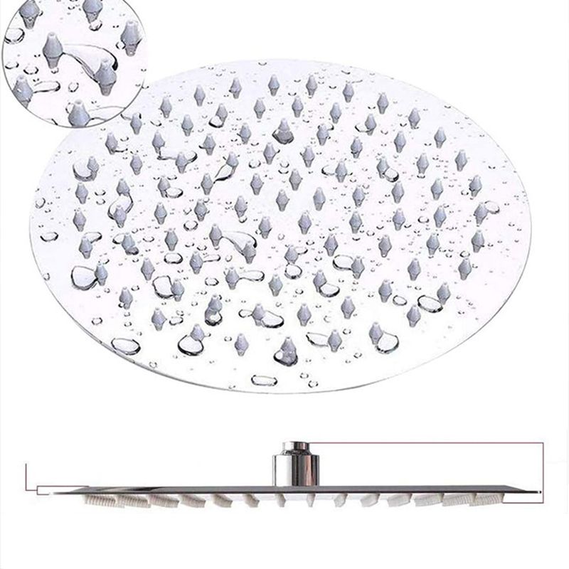 Avtoit | Round Dual Shower Head Stainless Steel 5 Spray Patterns Wall Mounted Shower Head
