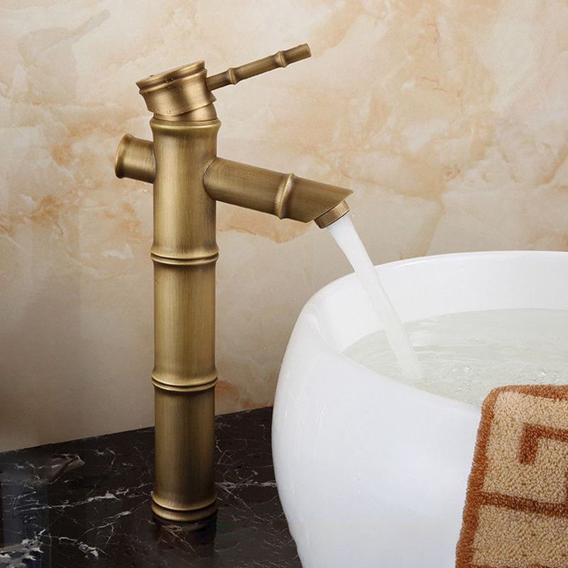 Avtoit | Farmhouse Brass Bathroom Faucet With Lever Handle Single Hole Sink Faucet