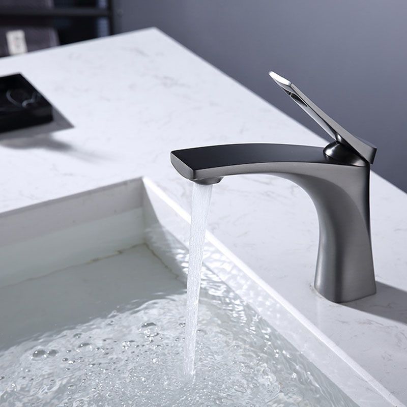 Avtoit | Modern Vessel Faucet Brass Lever Handles Low Arc with Water Hose Bathroom Vessel Faucet