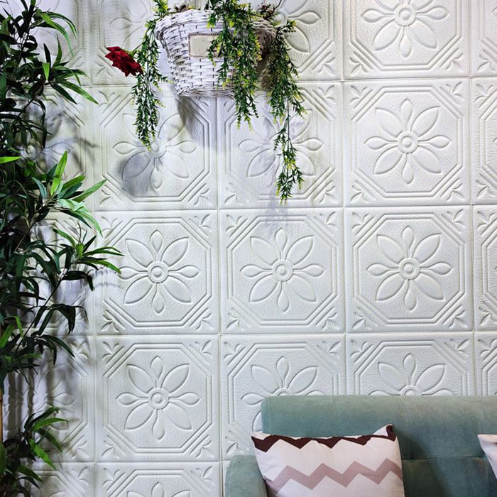 Avtoit | Modern Wall Panel Floral 3D Print Peel and Stick Waterproof Wall Panels