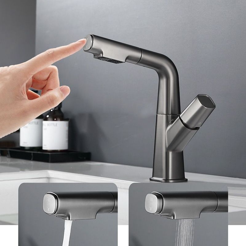 Avtoit | Modern Vessel Sink Faucet Brass Lever Handles Swivel Spout Sink Faucet