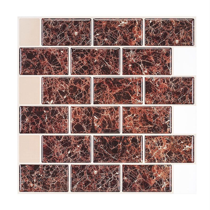 Avtoit | Pattern Matte Color Stone Peel and Stick Mosaic Tile Peel and Stick Tile Set of 2