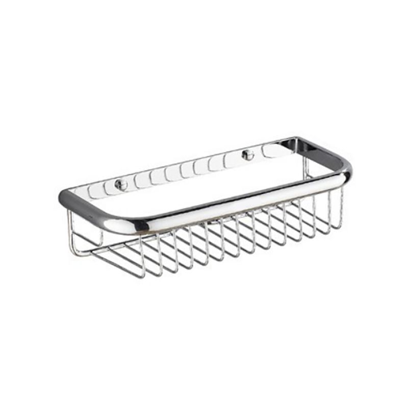 Avtoit | Polished Chrome Modern Bathroom Accessory Set Silver Towel Holder/Bath Shelf