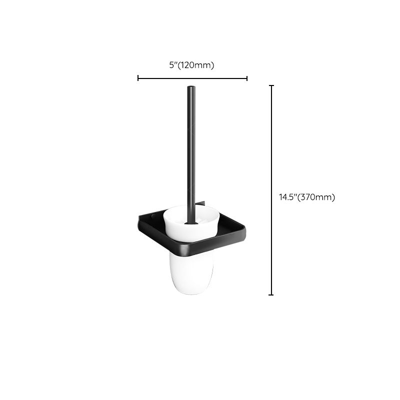 Avtoit | Black Aluminum Bathroom Accessory Set Modern Bathroom Shelf / Towel Bar & Paper Holder