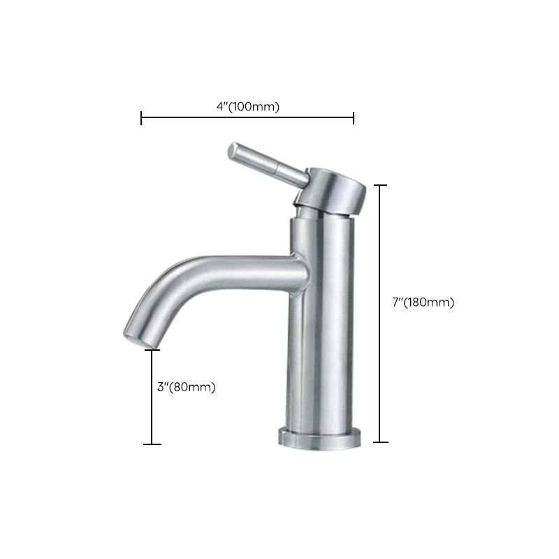 Avtoit | Stainless Steel Bathroom Faucet Chrome Lever Handle Sink Faucet with 1 Hole