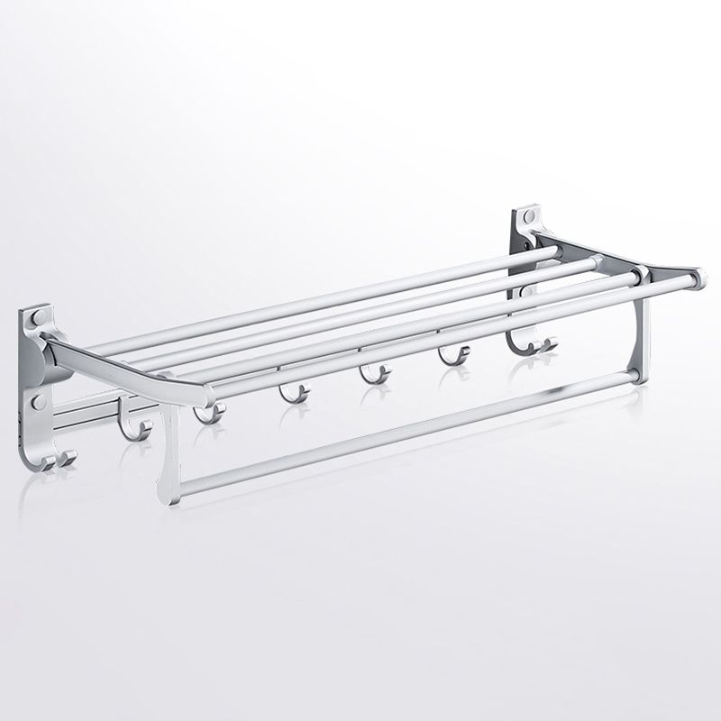 Avtoit | Contemporary silver metal bathroom accessory set with towel holder