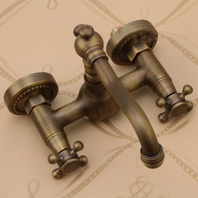 Avtoit | Traditional Wall-Mounted Copper Clawfoot Bathtub Faucet Trim Low Arc Clawfoot Bathtub Faucet