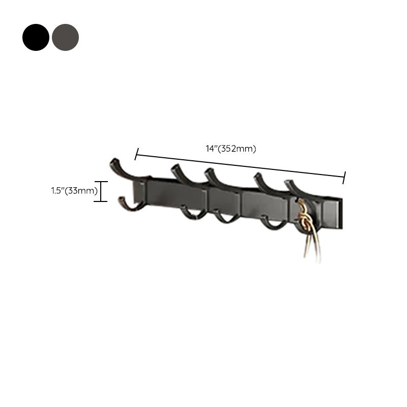 Avtoit | Contemporary bathroom accessory set made of matte stainless steel-aluminum with bathrobe hook/towel rail