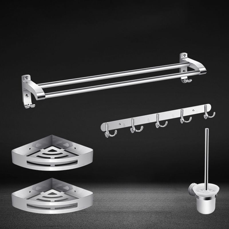 Avtoit | Modern Silver Bathroom Fixtures Set Metal Bathroom Accessories Kit