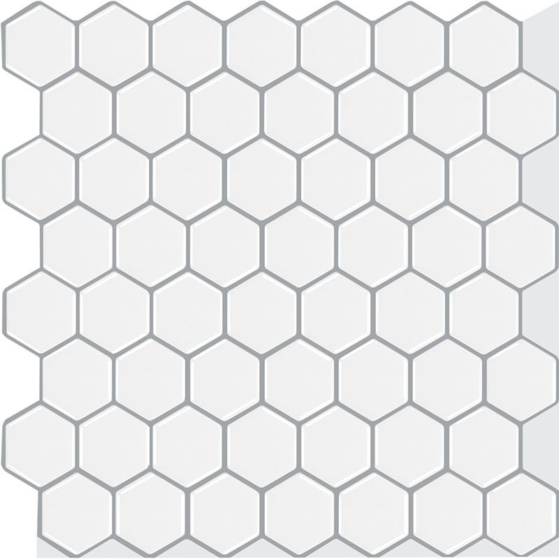 Avtoit | Hexagonal Peel & Stick Tile Stain-Resistant Plastic Peel & Stick Tile for Shower