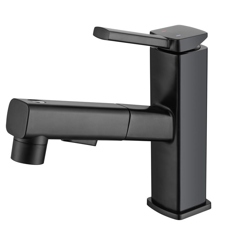 Avtoit | Contemporary Vessel Sink Faucet Copper Single Handle Low Arc Pull Down Vessel Faucet