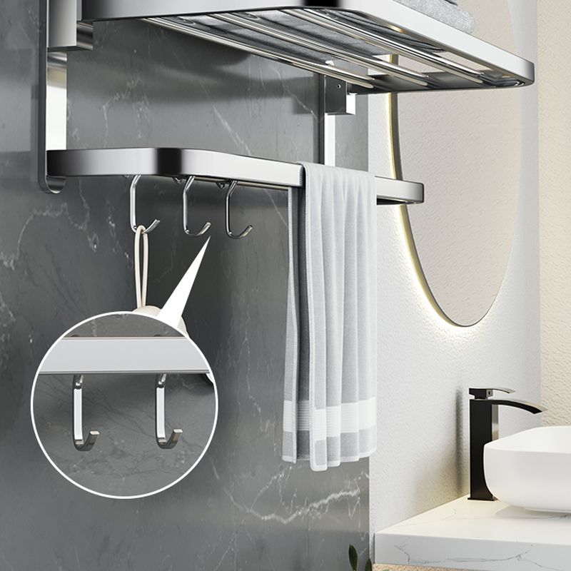 Avtoit | Polished Chrome Modern Bathroom Accessory Set in Stainless Steel with Bath Shelf/Towel Bar