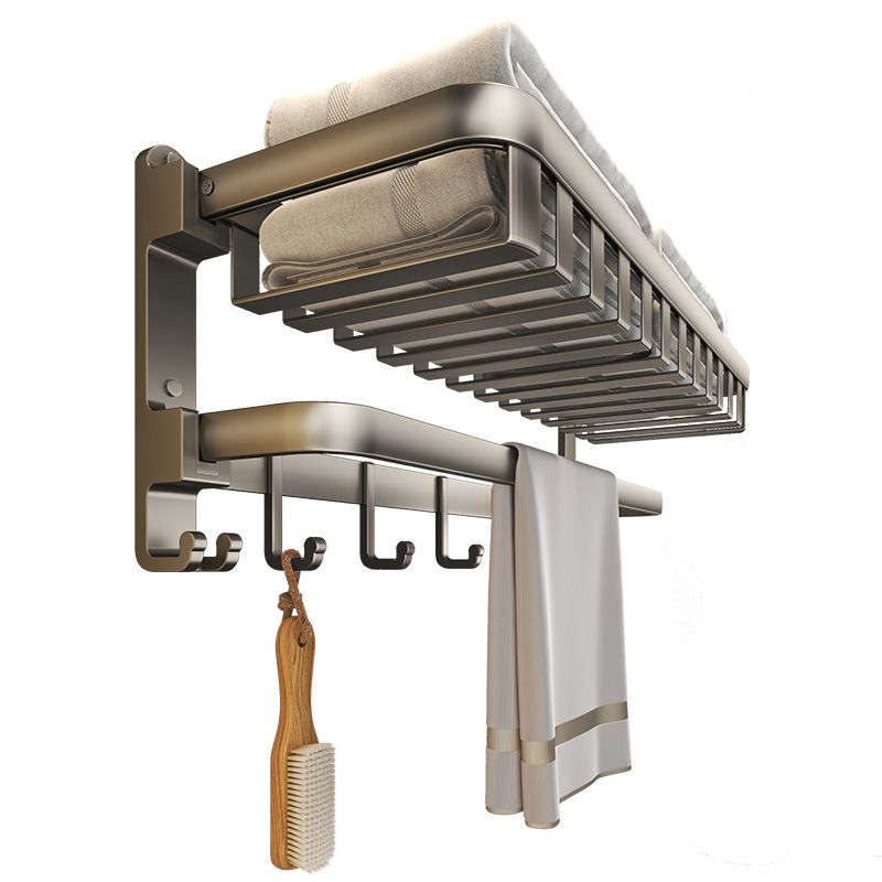 Avtoit | Modern Bathroom Accessory Set Gray Bathroom Shelf Paper Holder Bathroom Accessory Kit