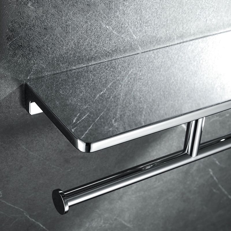 Avtoit | Contemporary 2-piece bathroom set made of polished chrome stainless steel toilet paper holder