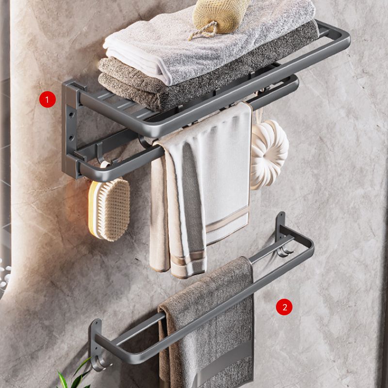 Avtoit | Modern Bathroom Accessories Hardware Set Gray Towel Bar Bathroom Shelf Bathroom Hardware Set