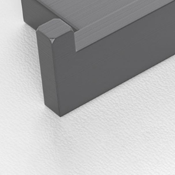 Avtoit | Gray contemporary bathroom accessory set Brushed gray bath shelf/toilet paper holder/towel bar