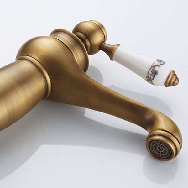 Avtoit | Low arch country vessel faucet single lever brass faucet for bathroom