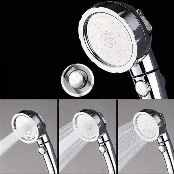 Avtoit | Contemporary Hand Shower Head Silver 3-Spray Pattern Wall Mounted Shower Head