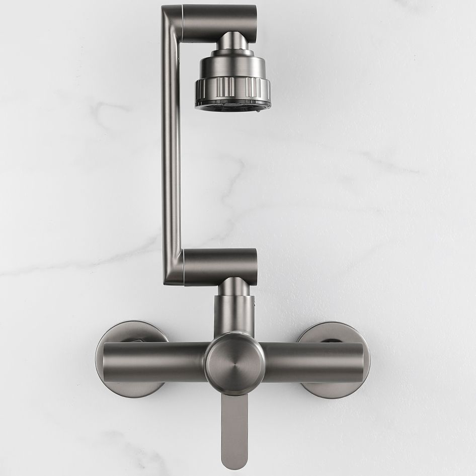 Avtoit | Modern Wall-Mount Kitchen Faucet Single Handle Faucet in Chrome