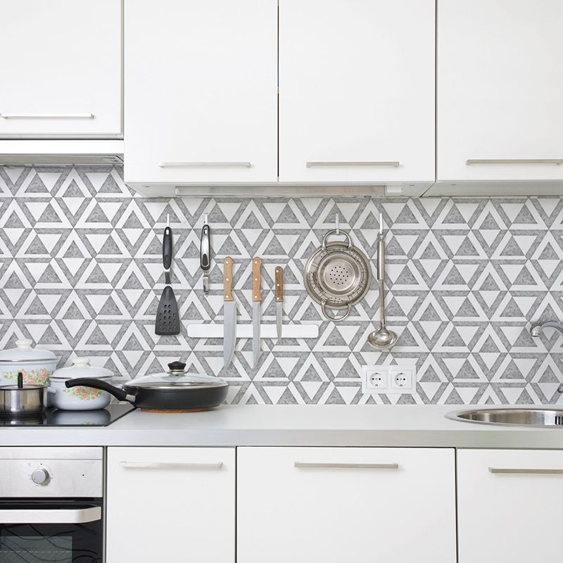 Avtoit | PVC Peel & Stick Tile Kitchen waterproof splash guard Peel and Stick Wall Tile Set of 18