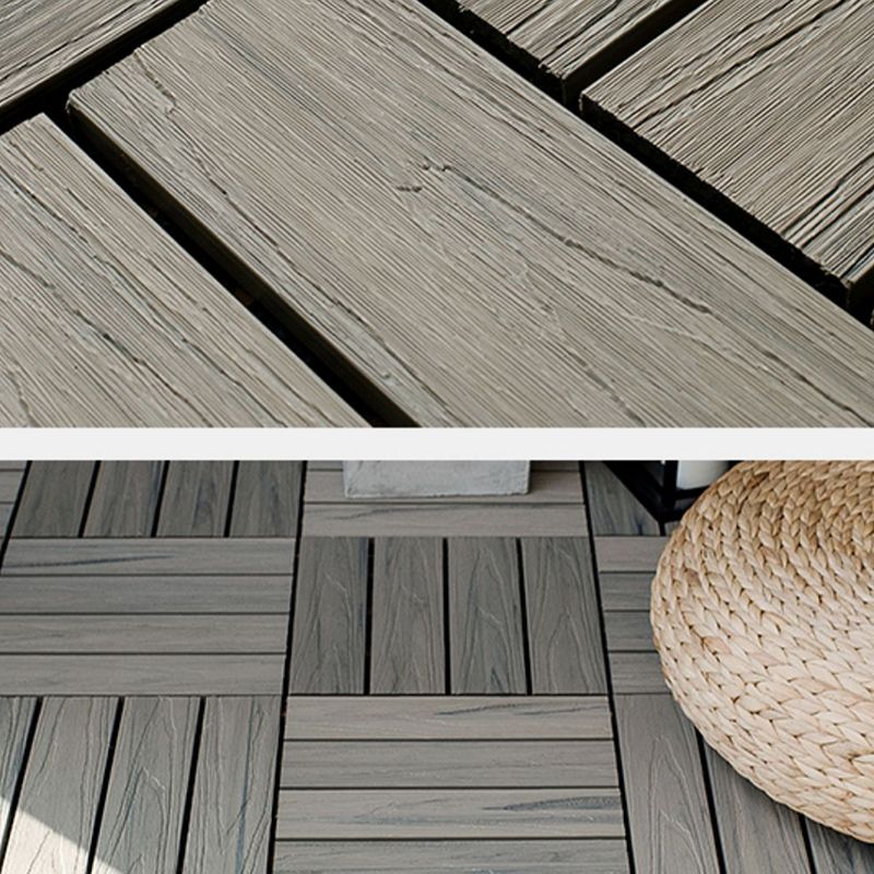 Avtoit | Square Patio Tiles Interlocking Striped Pattern Deck Board