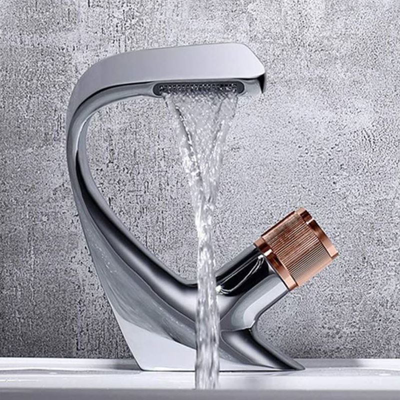Avtoit | Contemporary Container Copper Brass Knob Handle Low Arch Container Faucet