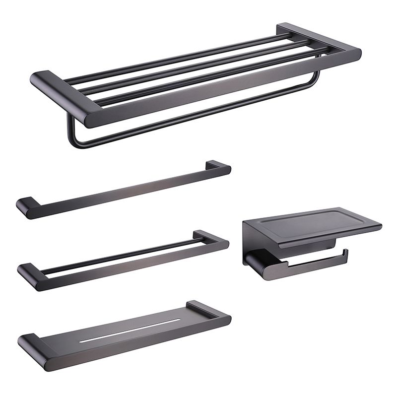 Avtoit | Dark gray modern bathroom accessory set stainless steel bathroom accessory set