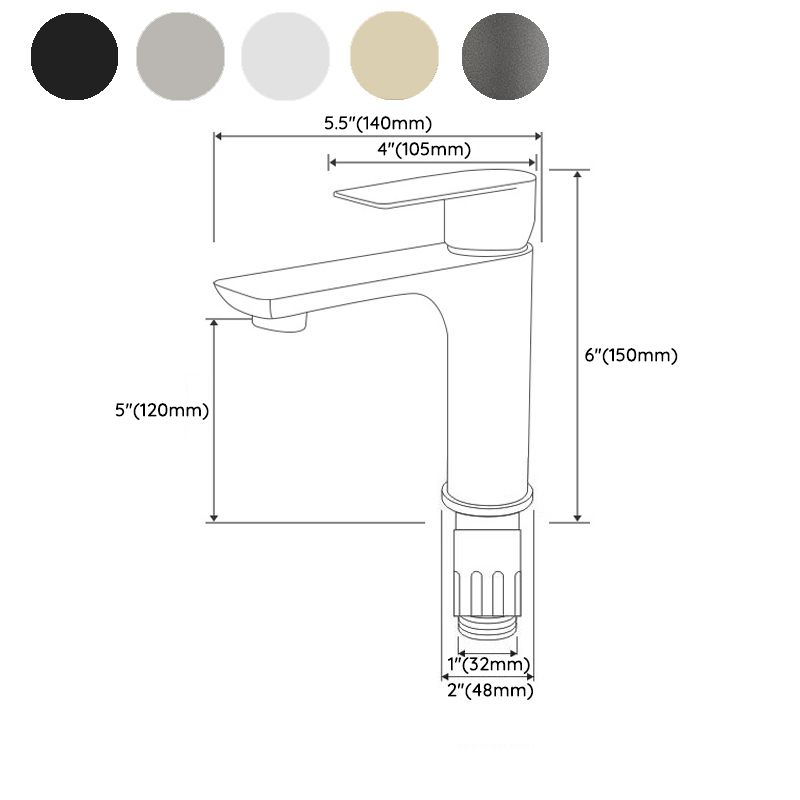 Avtoit | Modern Vessel Faucet Copper Single Handle Low Arc Vessel Faucet for Home