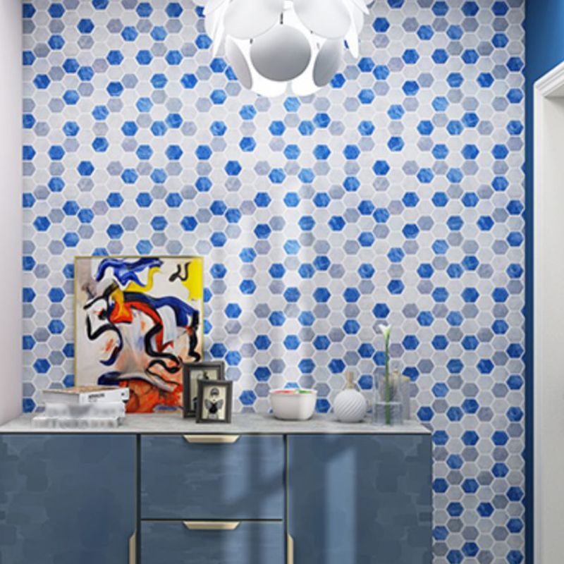 Avtoit | Peel-and-Stick Tiles Hexagonal Waterproof PVC Peel & Stick Mosaic Tile for Shower