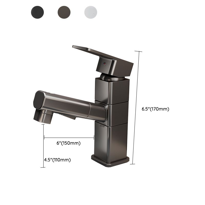Avtoit | Bathroom Vessel Faucet Swivel Spout Single Handle Faucet with Pull-Out Spray Head