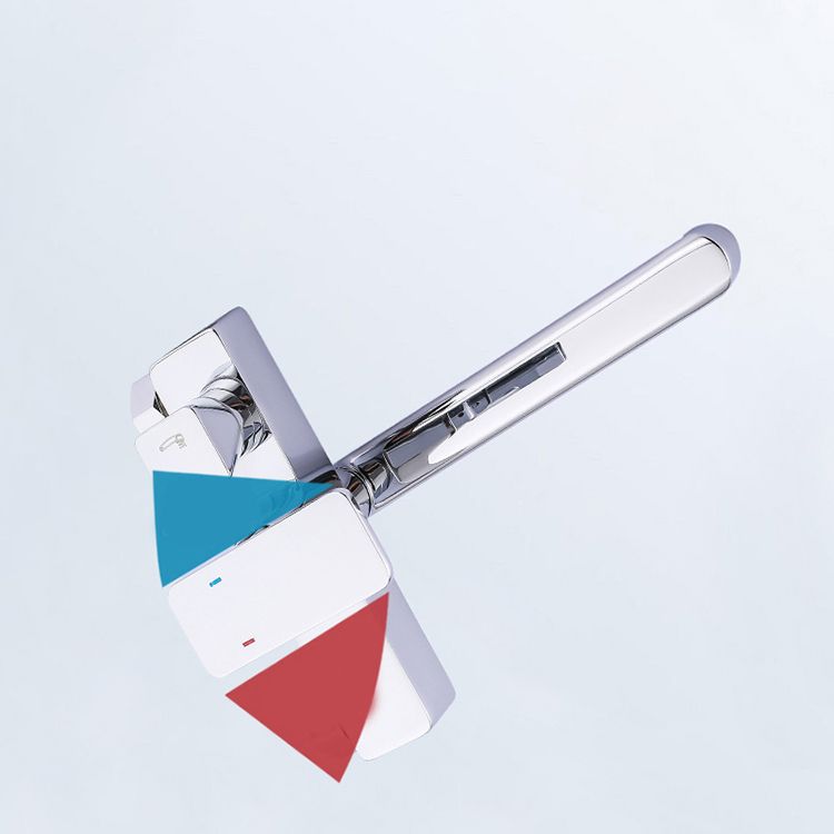 Avtoit | Chrome polished bathroom faucet wall-mounted with swivel spout and hand shower