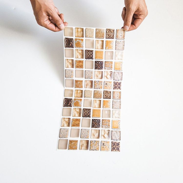 Avtoit | Plastic Peel & Stick Mosaic Tiles Mosaic Wallpaper with Square Shape