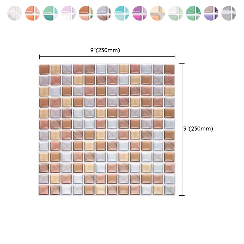 Avtoit | Plastic Peel & Stick Mosaic Tile Waterproof Peel & Stick Mosaic Tile with Square Shape