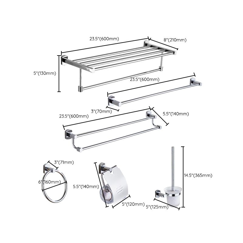 Avtoit | Modern bathroom accessory set Stainless steel bathroom shelf Towel holder Bathroom accessory set