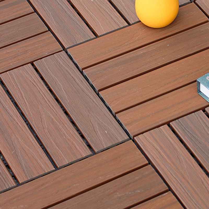 Avtoit | 12" X 12" 4-Slat Square PVC Floor Tiles With Interlocking Installation Floor Plates Tiles