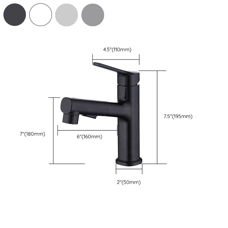 Avtoit | Round Vessel Sink Bathroom Faucet Simple Style Faucet with Brass Material