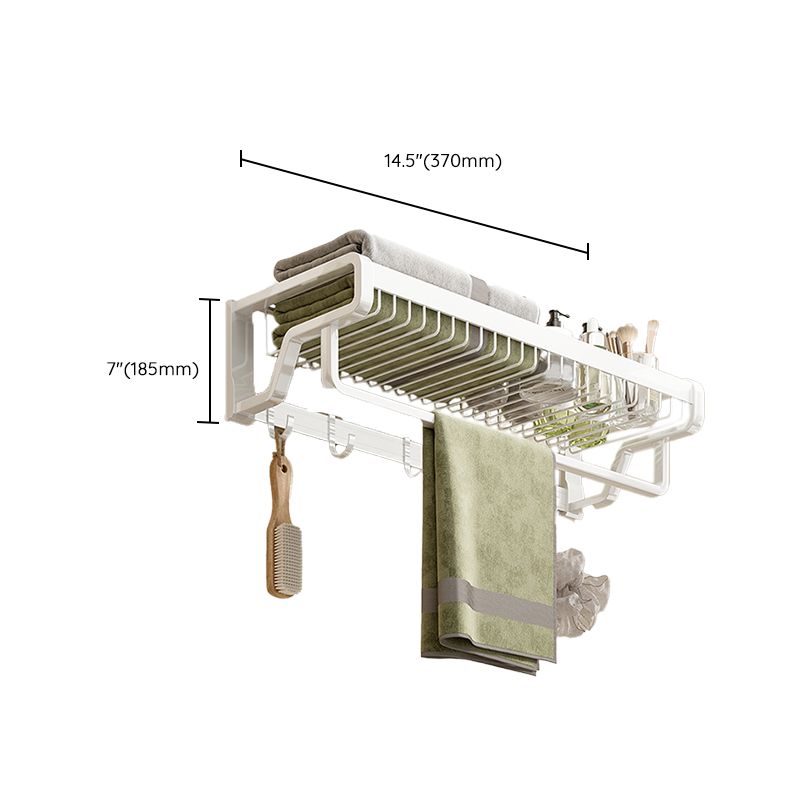 Avtoit | Contemporary bathroom accessory set made of matte stainless steel-aluminum with bathrobe hook/bath shelf