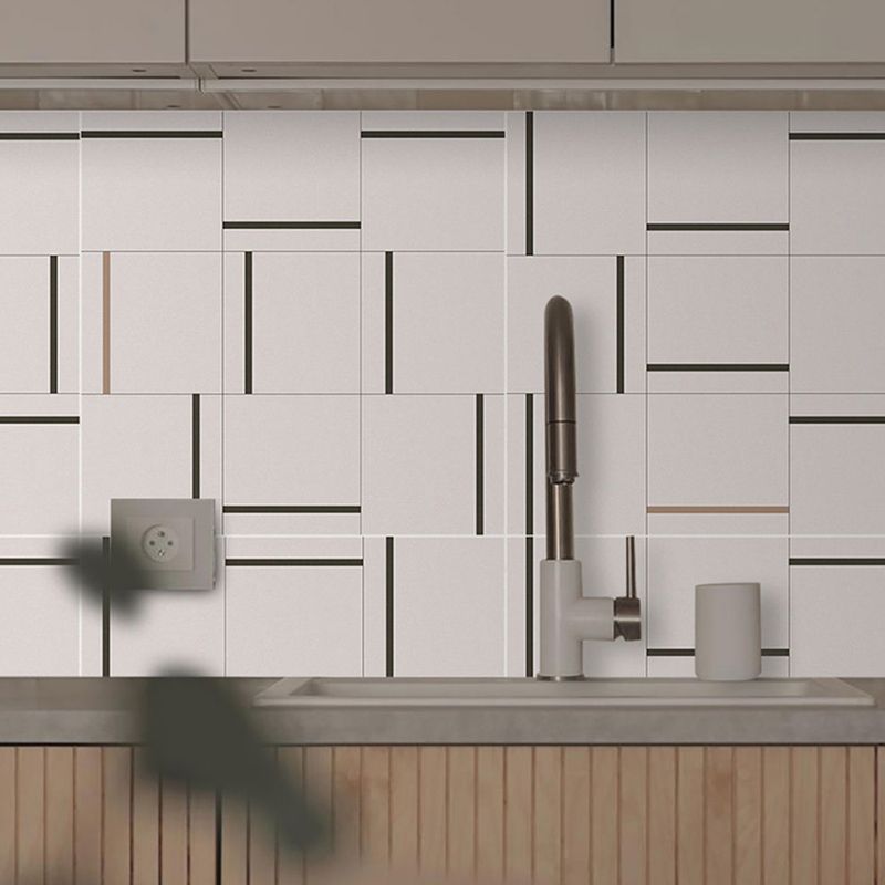 Avtoit | Square Indoor Vinyl Floor Peel and Stick Line Print Vinyl Floor