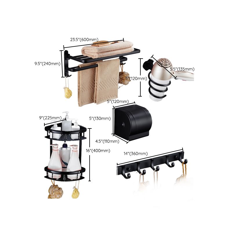 Avtoit | Modern Bathroom Accessories Hardware Set Black Accessories Hardware Set