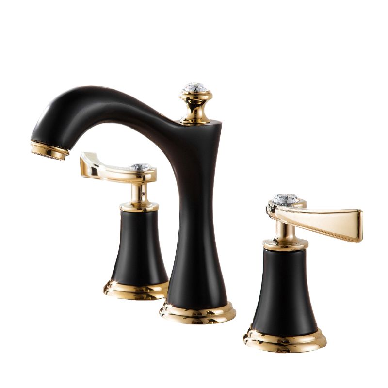Avtoit | Modern Vessel Faucet Brass 2 Handles Low Arc Vessel Faucet for Home