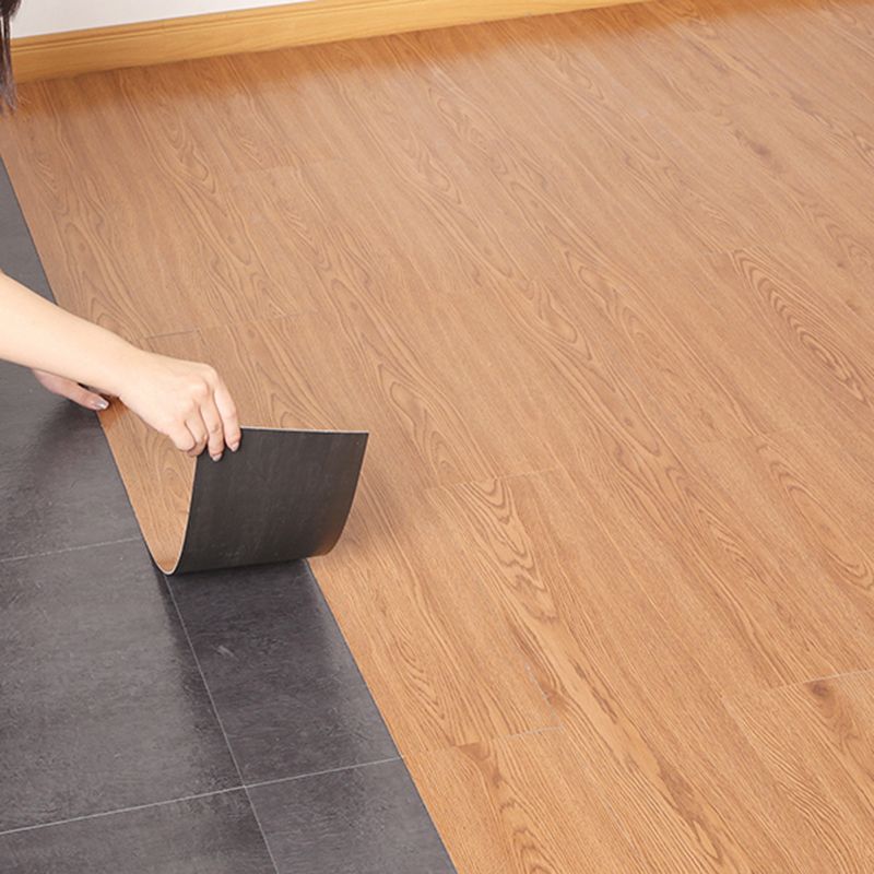 Avtoit | PVC flooring Peel and Stick Smooth Wood Look Rectangle Vinyl Floor