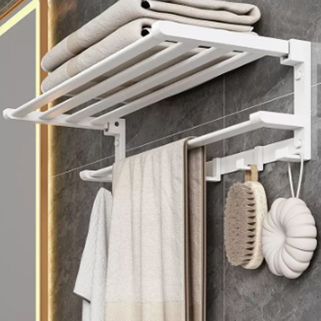 Avtoit | Modern White Bathroom Hardware Set Towel Rack Bath Shelf Bathroom Hardware Set