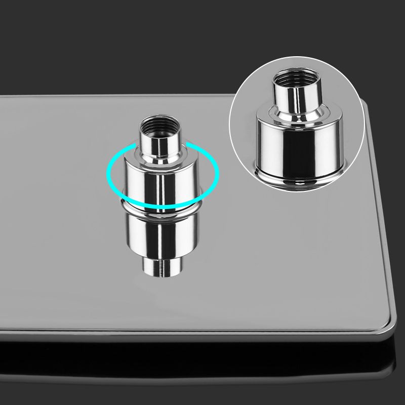 Avtoit | Chrome Square Shower Head Combination Wall Mounted and Ceiling Mounted Handheld Shower