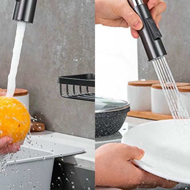 Avtoit | Goose Neck Kitchen Sink Faucet Three-Way Flow with Pull-Down Spray Head