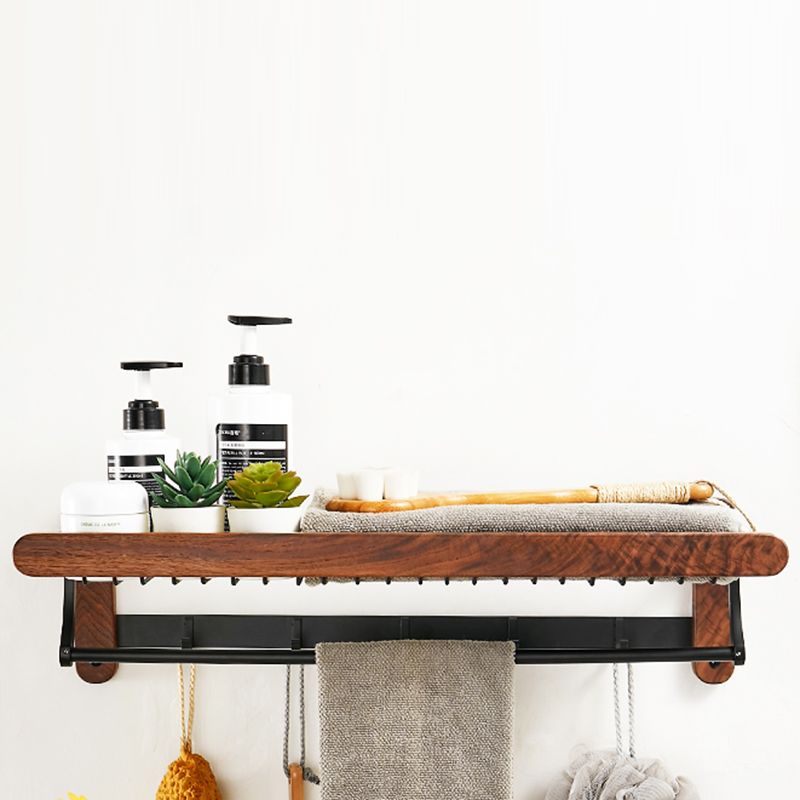 Avtoit | Solid Wood Bathroom Accessories Set Folding Metal Bathroom Accessories