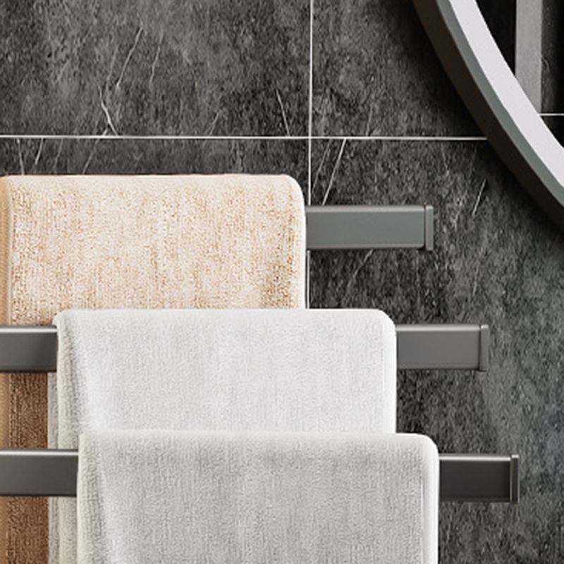 Avtoit | Contemporary Gray Bathroom Accessory Set Aluminium Towel Holder